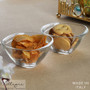 550 ml (19.4 oz) Medium Square Glass Bowl with Handles for snacks, desserts, candies, nuts, chips, fruits, soups, etc.