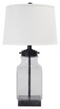 Sharolyn - Transparent / Silver Finish - Glass Table Lamp