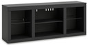 Cayberry - Black - TV Stand With Fireplace Option