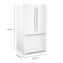 Whirlpool® 36-Inch Wide Full-Depth French Door Bottom Mount Refrigerator - 25 cu. ft. WRFF3036RW