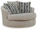 Calnita - Sisal - Oversized Swivel Accent Chair