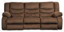 Tulen - Chocolate - Reclining Sofa - Fabric