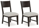 Westonfort - Espresso - Dining Upholstered Side Chair (Set of 2)