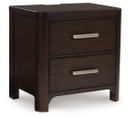 Breckington - Dark Brown - Two Drawer Night Stand