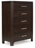 Breckington - Dark Brown - Five Drawer Chest