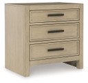 Calmoro - Gray - Three Drawer Night Stand