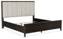 Westonfort - Espresso - King Upholstered Panel Bed