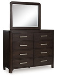 Breckington - Dark Brown - Dresser And Mirror