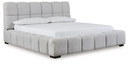 Jesstean - Light Gray - King Upholstered Bed