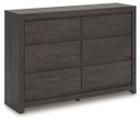 Parlayon - Charcoal - Six Drawer Dresser