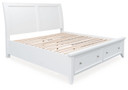 Trulani - White - California King Sleigh Storage Bed