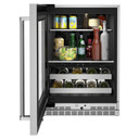 Kitchenaid® 24" Beverage Center with Glass Door and Metal-Front Racks KUBL314KSS