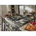 KitchenAid® 48'' Smart Commercial-Style Dual Fuel Range with Griddle KFDC558JSS