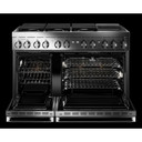 Jennair® NOIR™ 48" Dual-Fuel Professional Range with Chrome-Infused Griddle JDRP548HM