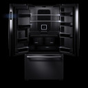 Jennair® RISE™ 72” Counter-Depth French Door Refrigerator with Obsidian Interior JFFCC72EHL