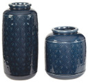 Marenda - Navy Blue - Vase Set (Set of 2)