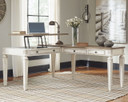 Realyn - White / Brown - L Shaped Desk With Lift Top