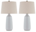 Avianic - White - Ceramic Table Lamp (Set of 2)