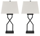 Brookthrone - Black - Metal Table Lamp (Set of 2)