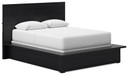 Londer - Black - Queen Panel Bed