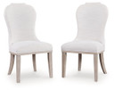 Jorlaina - Light Grayish Brown - Dining Uph Side Chair (Set of 2)