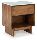 Isanti - Light Brown - One Drawer Night Stand
