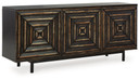 Fair Ridge - Distressed Black - Accent Cabinet
