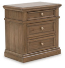 Mylarken - Brown - Three Drawer Night Stand