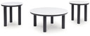 Xandrum - Black / White - Occasional Table Set (Set of 3)
