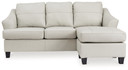 Genoa - Coconut - Sofa Chaise - Leather Match