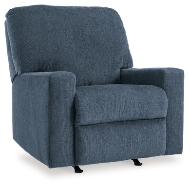 Rannis - Navy - Rocker Recliner - Fabric