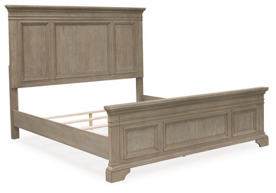 Vallardia - Light Grayish Brown - King Panel Bed