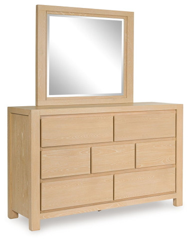 Whittgate - Light Brown - Dresser And Mirror
