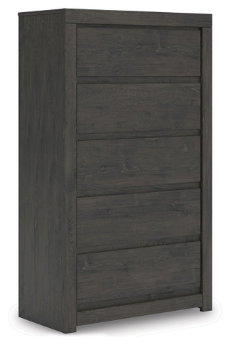 Parlayon - Charcoal - Five Drawer Chest