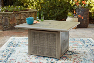 Carisbo - Beige - Square Fire Pit Table