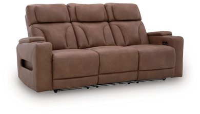 Point Clear - Caramel - Power Reclining Sofa / Adj Headrest