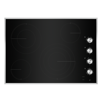 Jennair® 30"  Lustre Stainless Radiant Glass Cooktop with Halo-Effect Knobs JEC3430HS