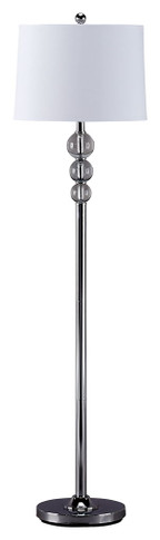 Joaquin - Clear / Chrome Finish - Crystal Floor Lamp