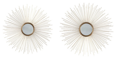 Doniel - Antique Gold Finish - Accent Mirror Set (Set of 2)