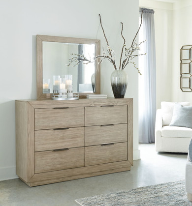 Hennington - Bisque - Dresser, Mirror