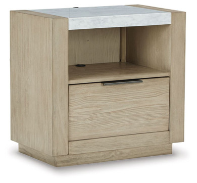 Hennington - Bisque - One Drawer Night Stand
