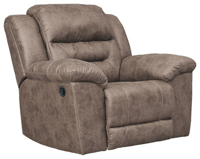 Stoneland - Fossil - Rocker Recliner - Faux Leather