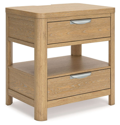 Rencott - Light Brown - Two Drawer Night Stand