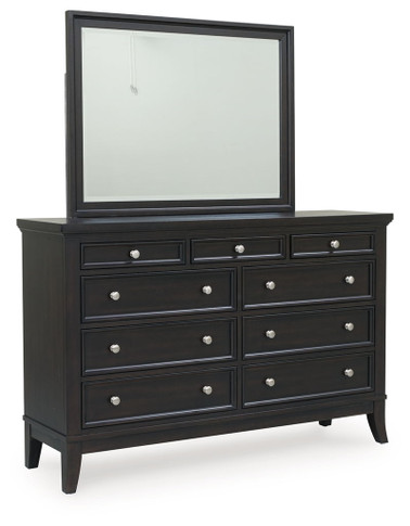 Bambori - Dark Brown - Dresser And Mirror