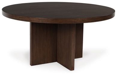 Korestone - Dark Brown - Round Dining Room Table