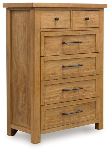 Kristiland - Light Brown - Six Drawer Chest