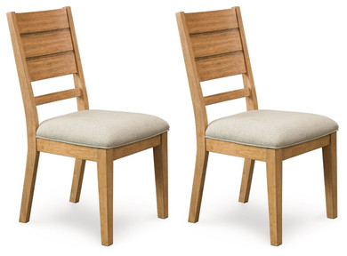 Kristiland - Gray / Light Brown - Dining Uph Side Chair (Set of 2)