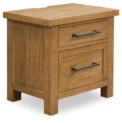 Kristiland - Light Brown - Two Drawer Night Stand
