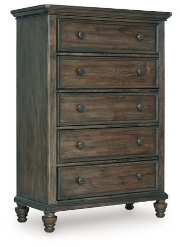Veramond - Dark Brown - Five Drawer Chest
