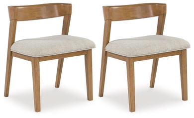Kristiland - Gray / Light Brown - Dining Upholstered Side Chair (Set of 2)
